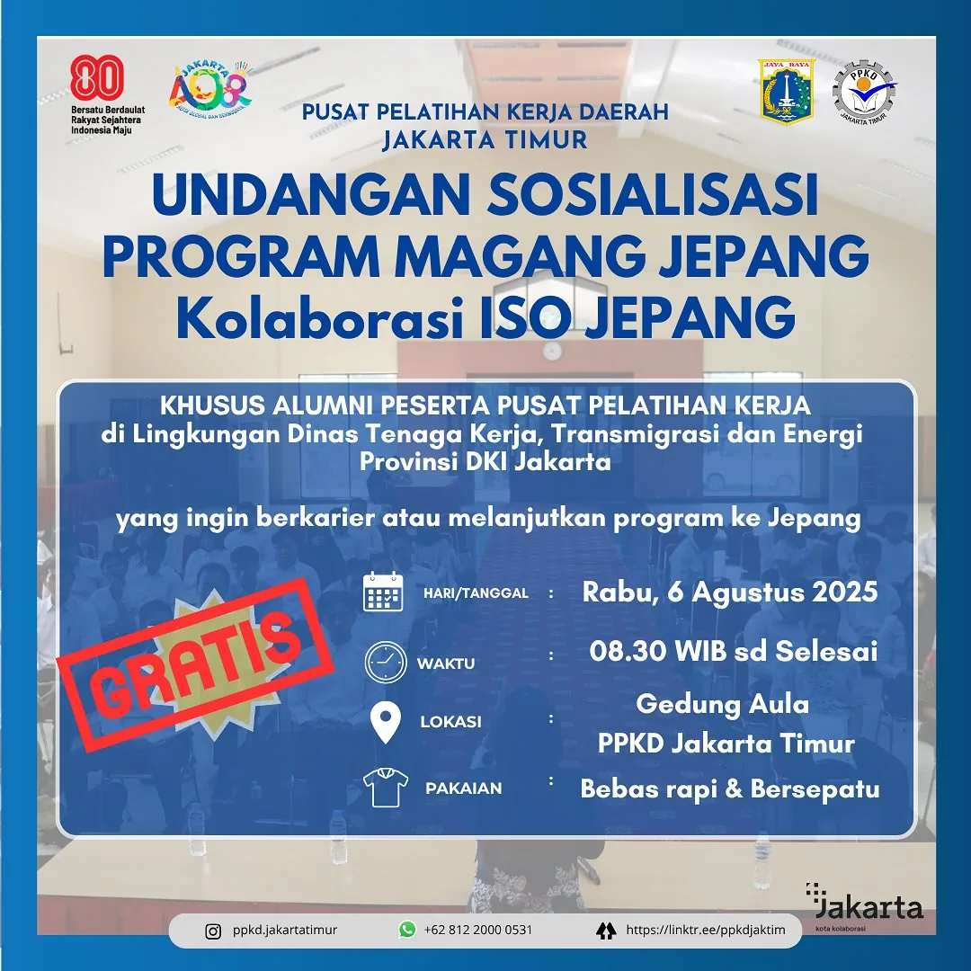 UNDANGAN SOSIALISASI PROGRAM MAGANG JEPANG – PPKD PROVINSI RIAU